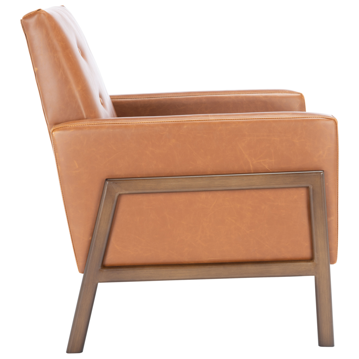SAFAVIEH Roald Sofa Accent Chair Light Brown / Antique Coffee