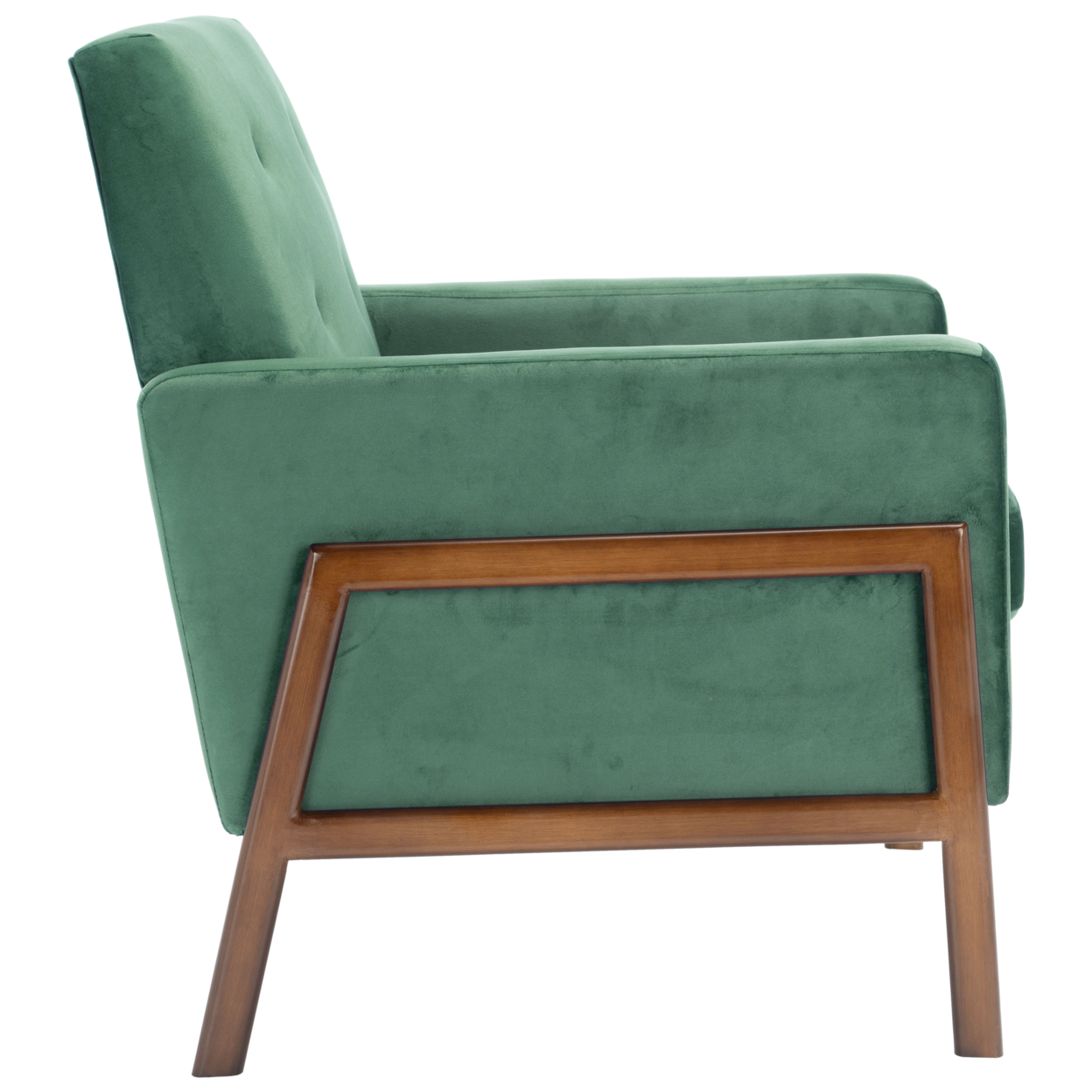 SAFAVIEH Roald Sofa Accent Chair Malachite Green / Antique Coffee