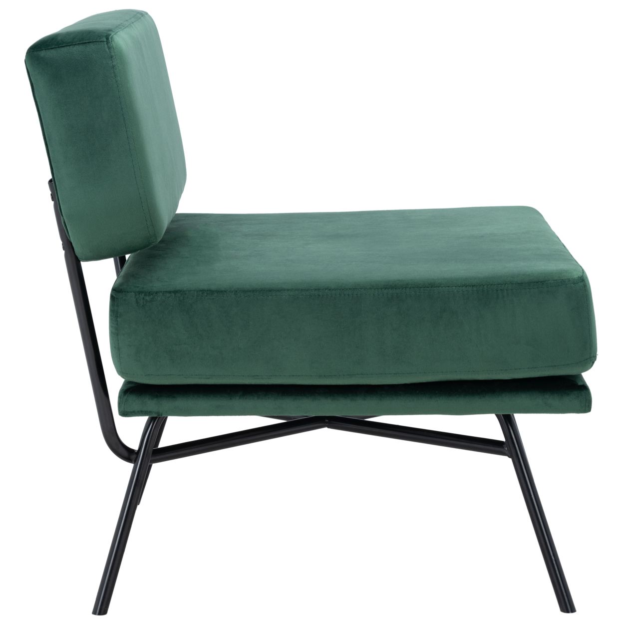 SAFAVIEH Kermit Accent Chair Malachite Green / Black