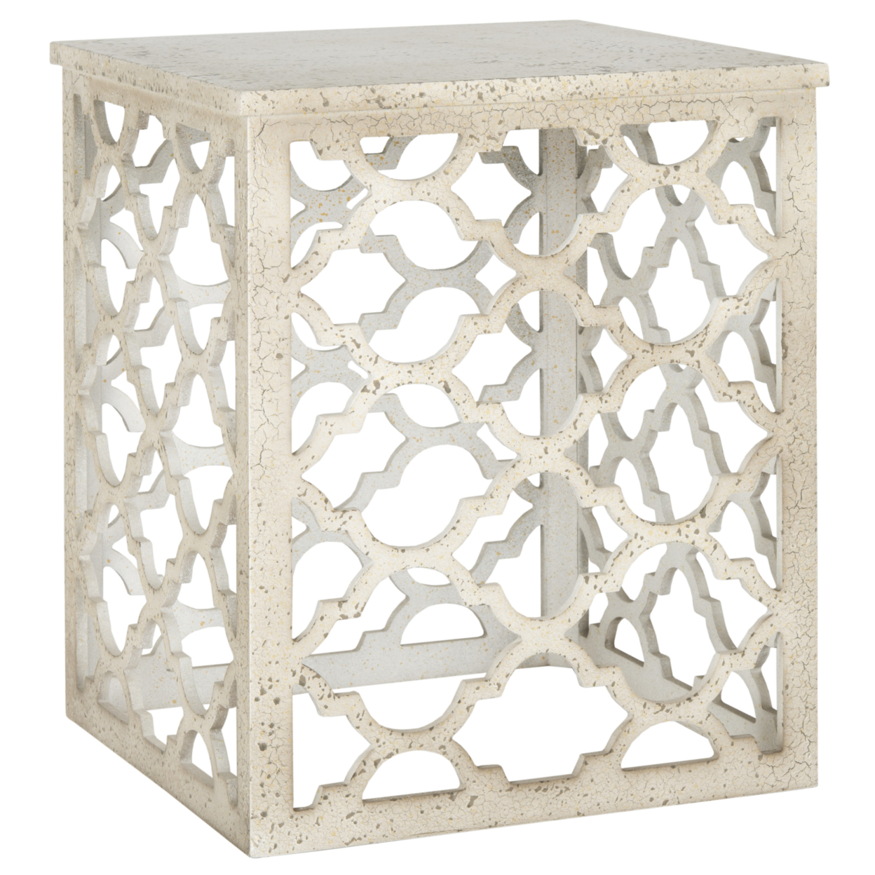 SAFAVIEH Lonny End Table Distressed / White