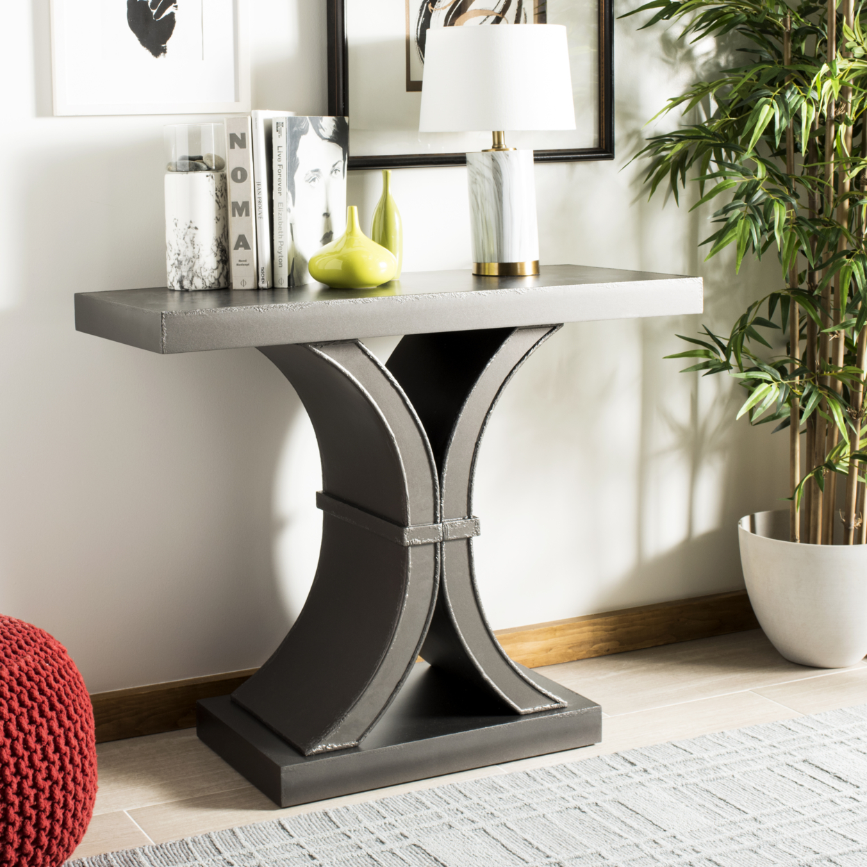 SAFAVIEH Dryden Console Table Distressed / Black