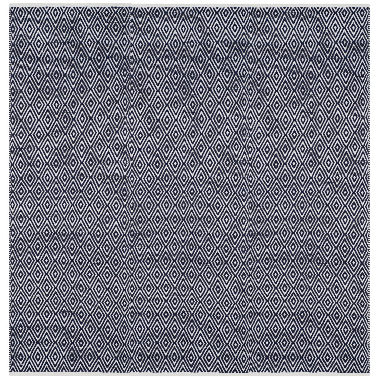 SAFAVIEH Boston Collection BOS682D Handwoven Navy Rug - 4' Square