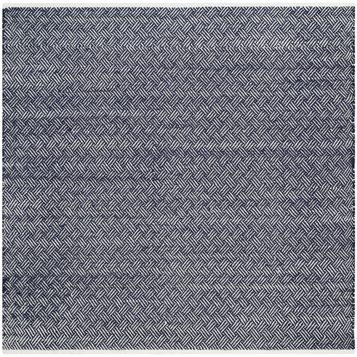 SAFAVIEH Boston Collection BOS680D Handwoven Navy Rug - 8' Square