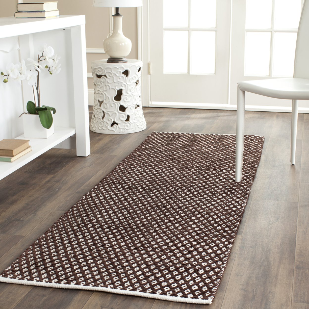 SAFAVIEH Boston Collection BOS685A Handwoven Brown Rug - 4' Square