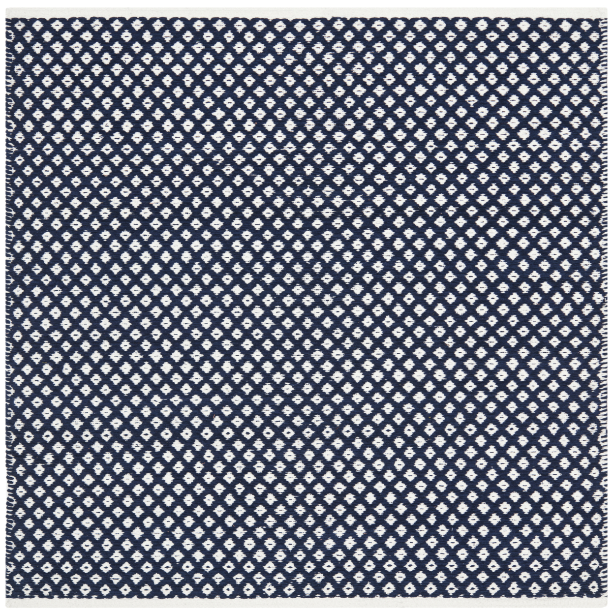 SAFAVIEH Boston Collection BOS685D Handwoven Navy Rug - 4' Square
