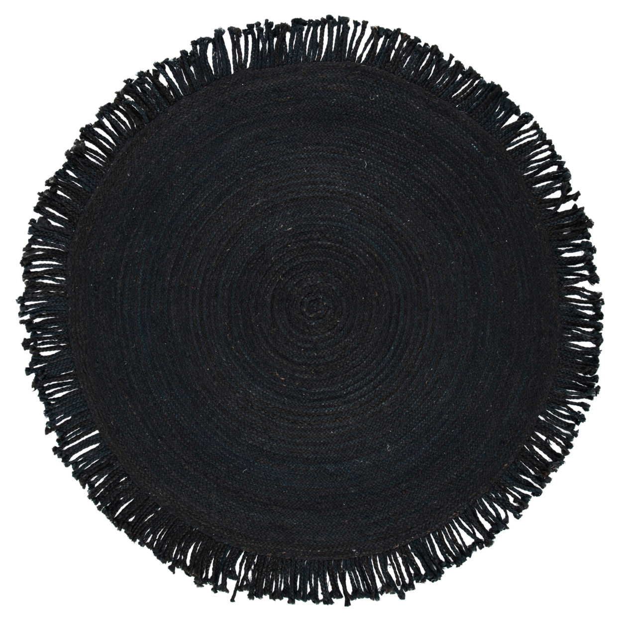 SAFAVIEH Braided Collection BRD259Z Handmade Black Rug - 4' Round