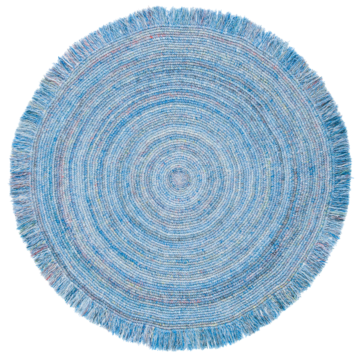 SAFAVIEH Braided Collection BRD275M Handmade Blue Rug - 4' Round
