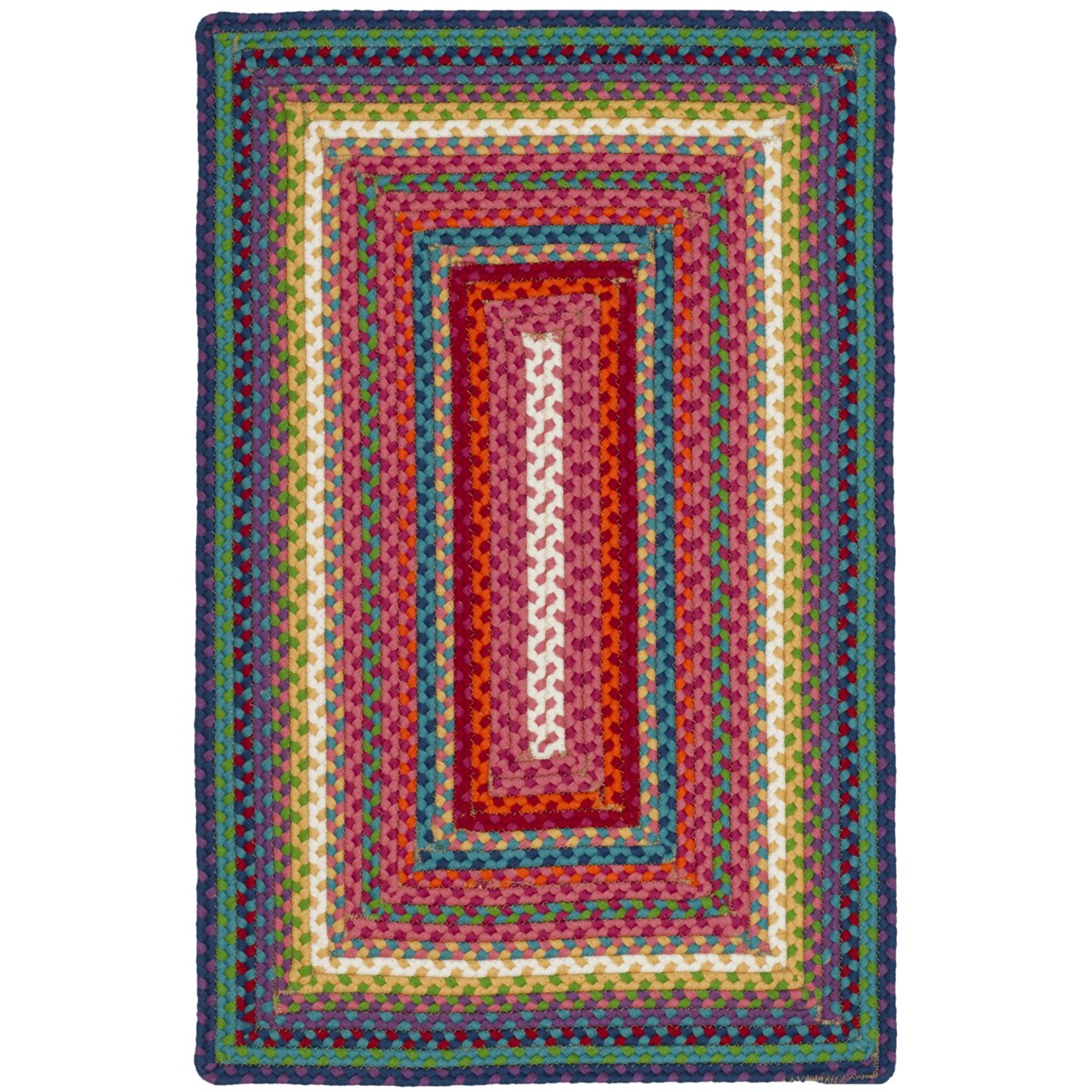 SAFAVIEH Braided Collection BRD316A Handwoven Multi Rug - 2' 3 X 10'