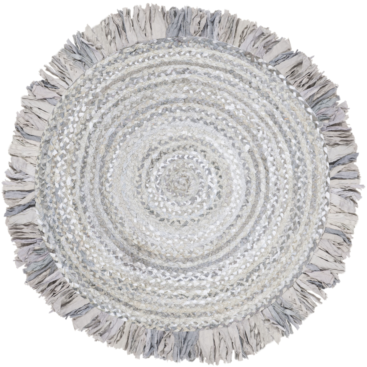 SAFAVIEH Braided Collection BRD451F Handwoven Grey Rug - 6' X 9' Oval