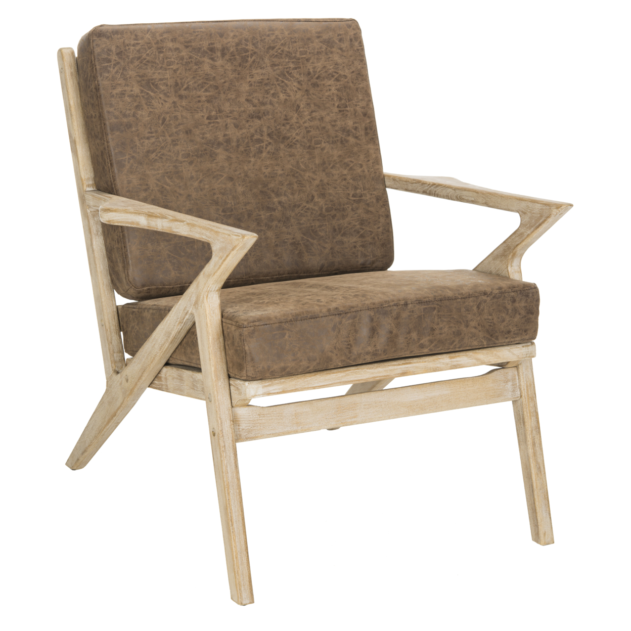 SAFAVIEH Varys Accent Chair Light Brown / White