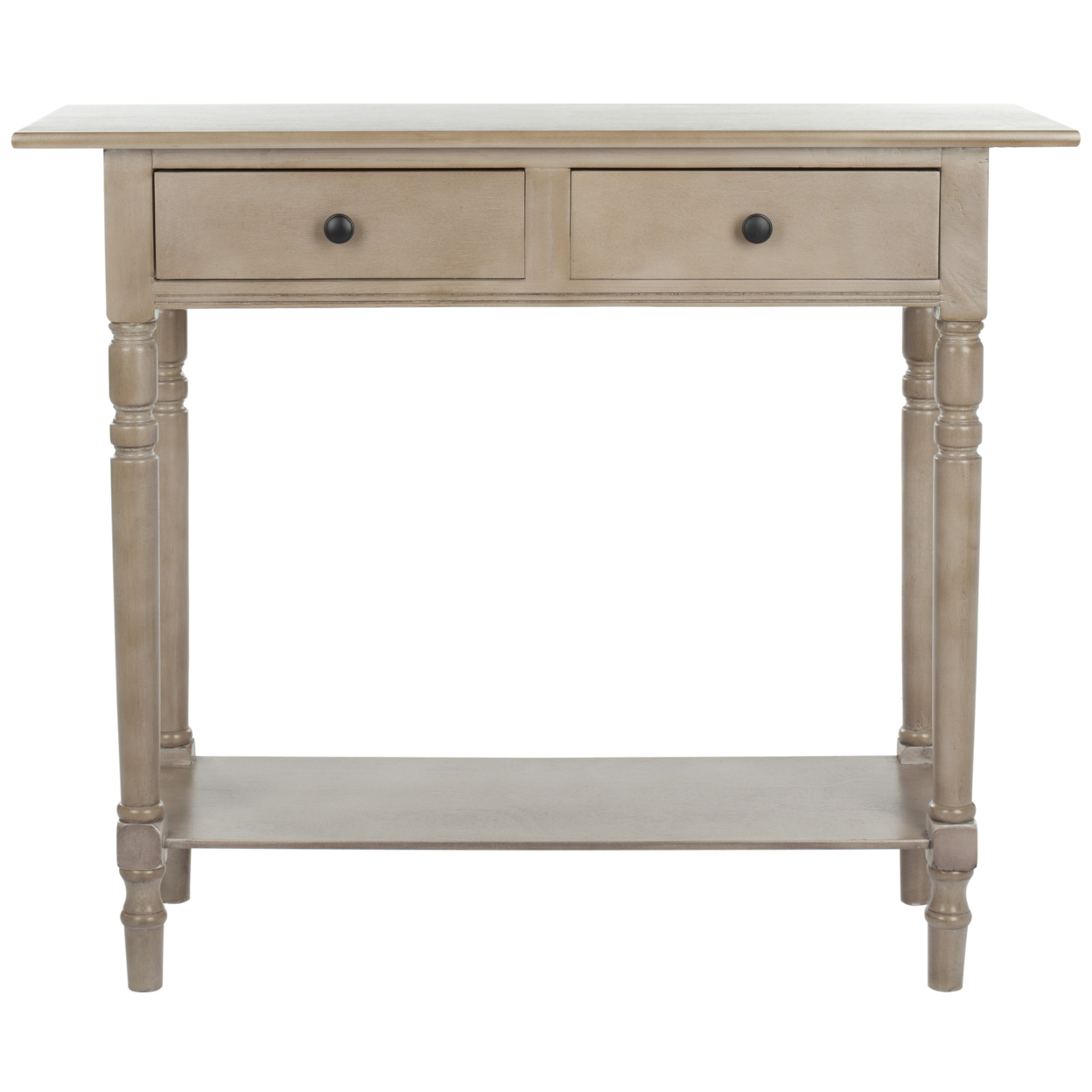 SAFAVIEH Rosemary 2-Drawer Console Table Vintage Grey