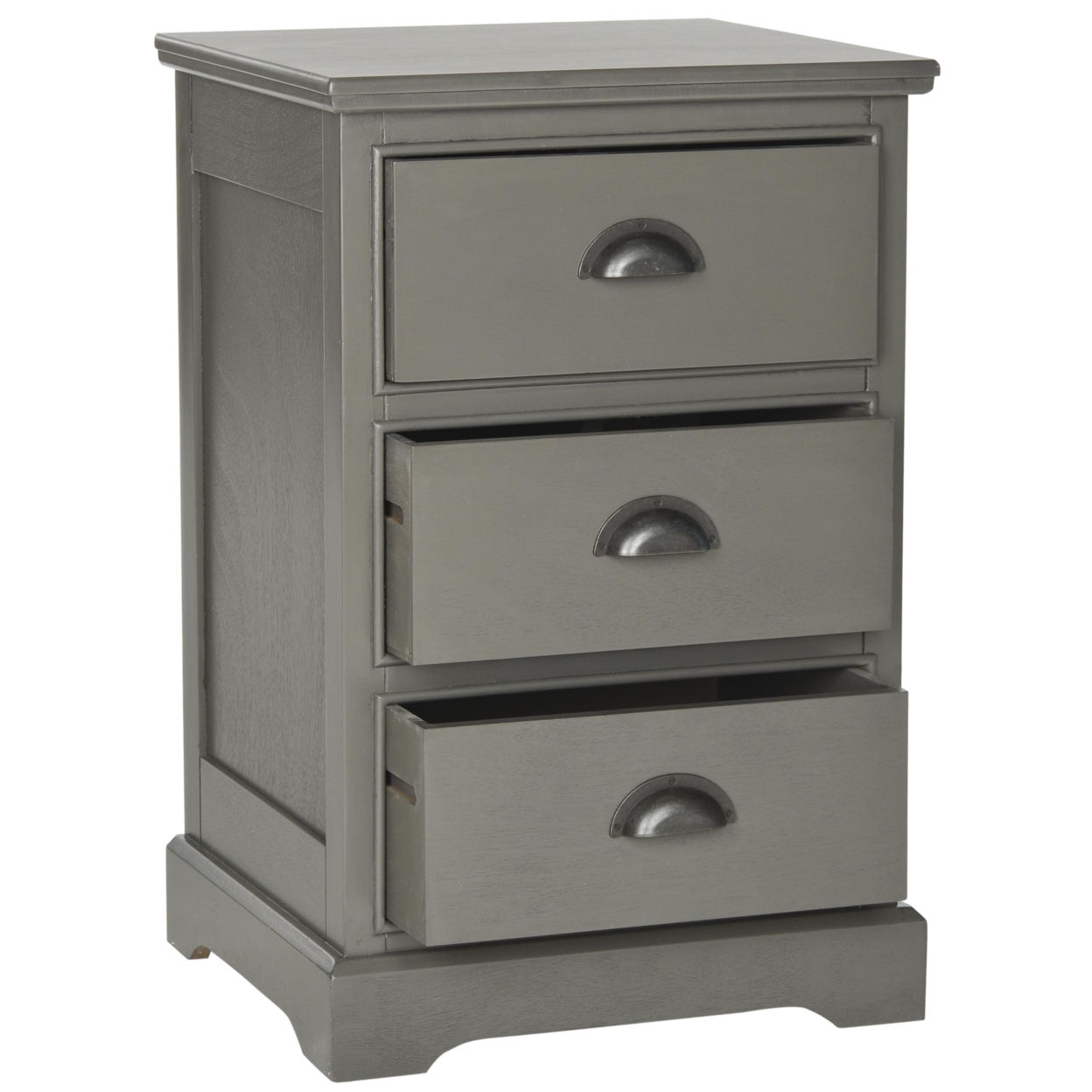 SAFAVIEH Griffin 3-Drawer Side Table Grey