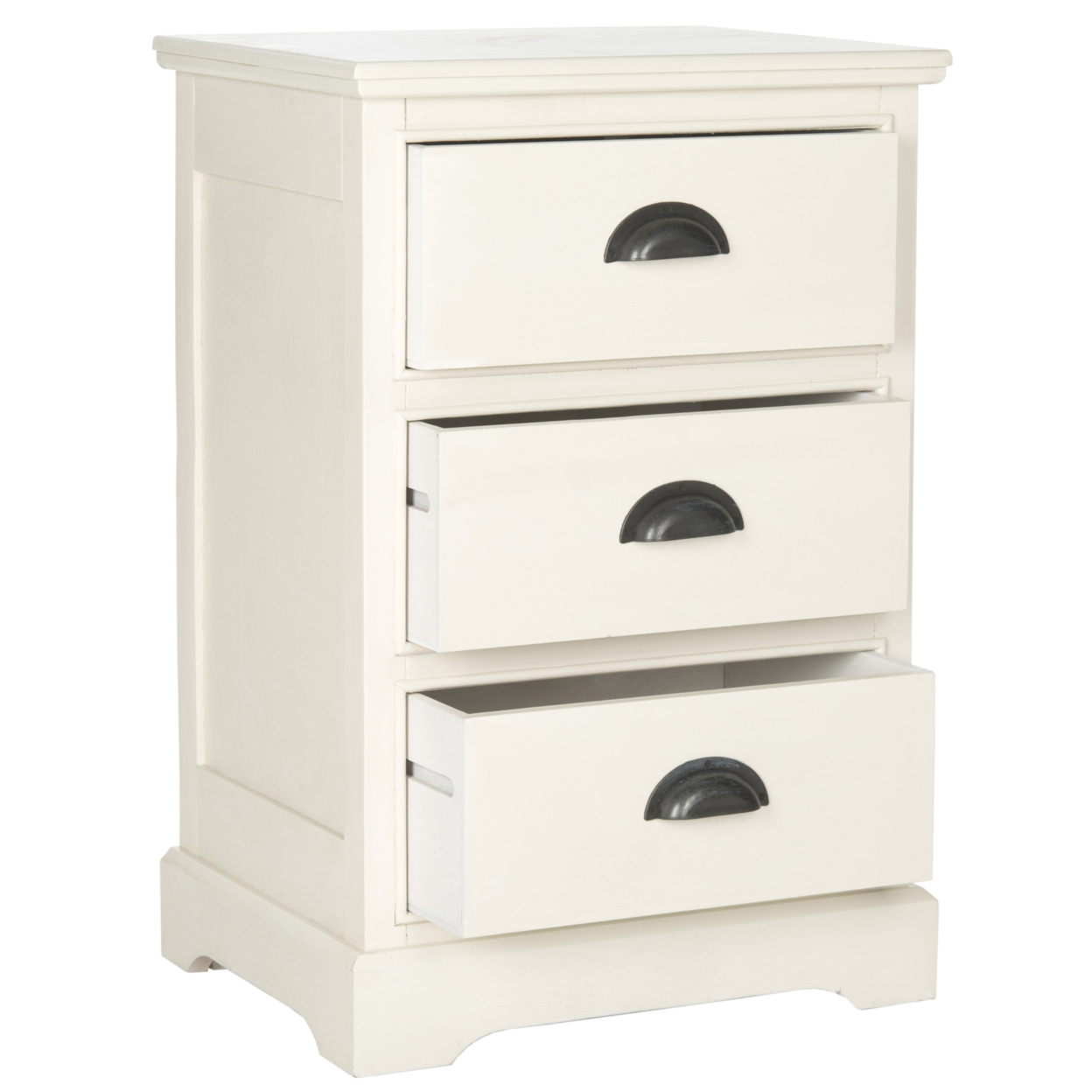 SAFAVIEH Griffin 3-Drawer Side Table White