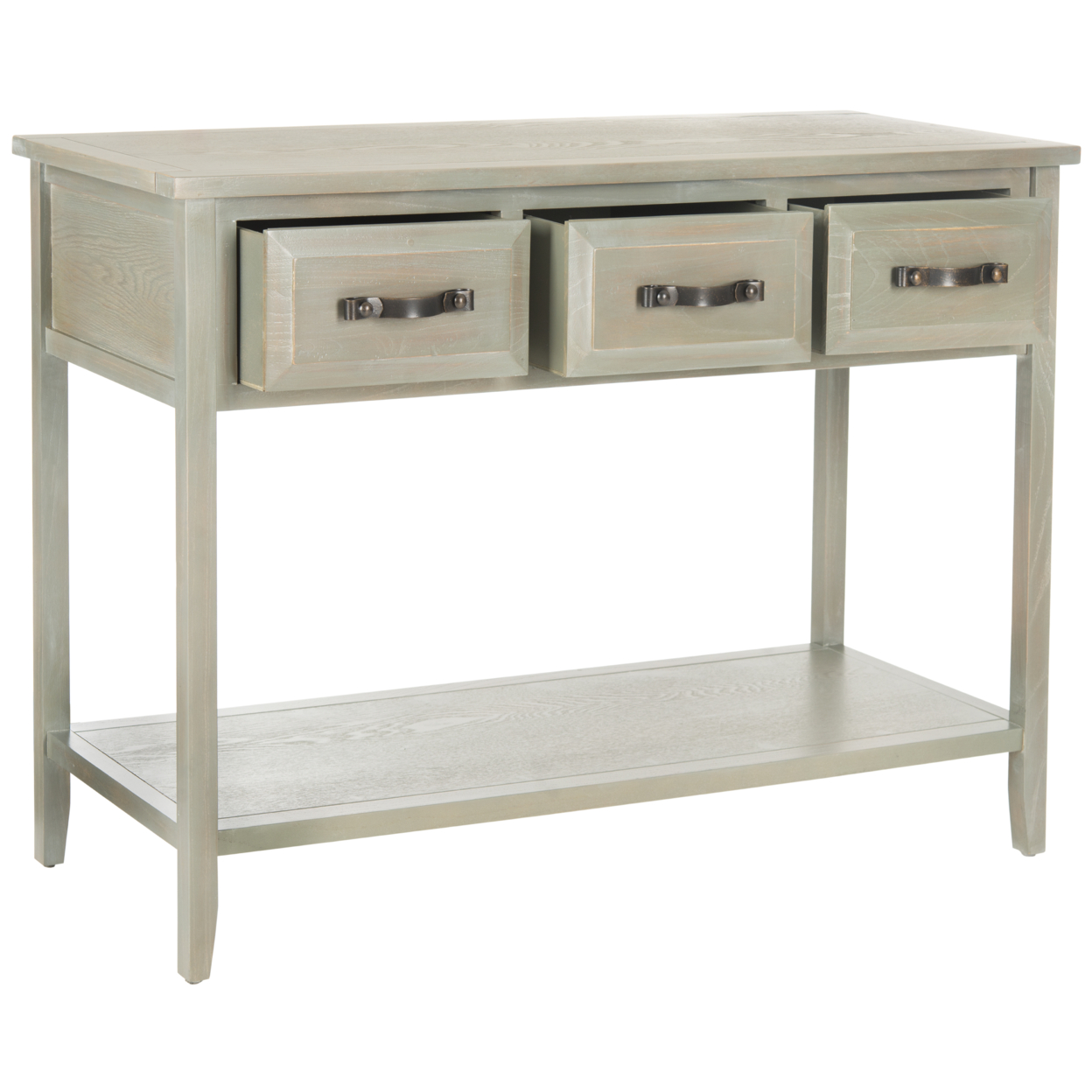 SAFAVIEH Aiden 3-Drawer Console Table Ash Grey