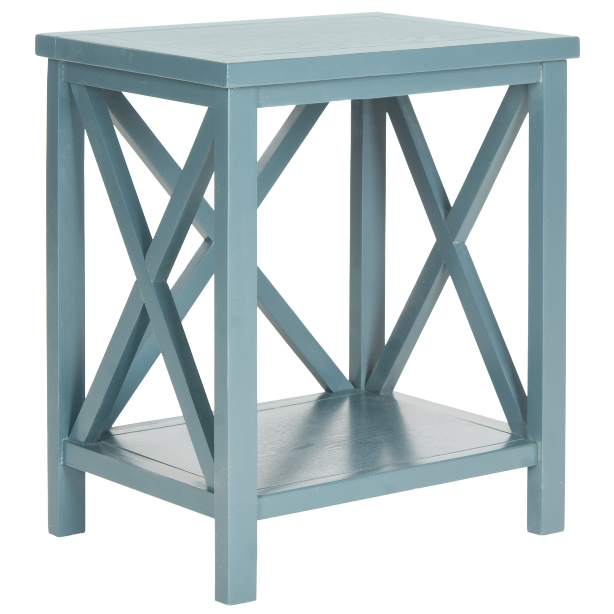 SAFAVIEH Candence Cross Back End Table Teal