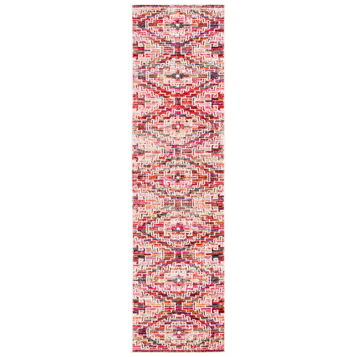 SAFAVIEH Outdoor MTG241P Montage Collection Rust / Ivory Rug - 5' 1 X 7' 6