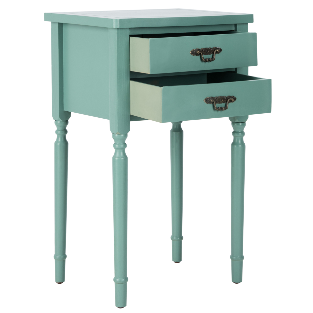 SAFAVIEH Marilyn End Table With Storage Drawers Dusty Green