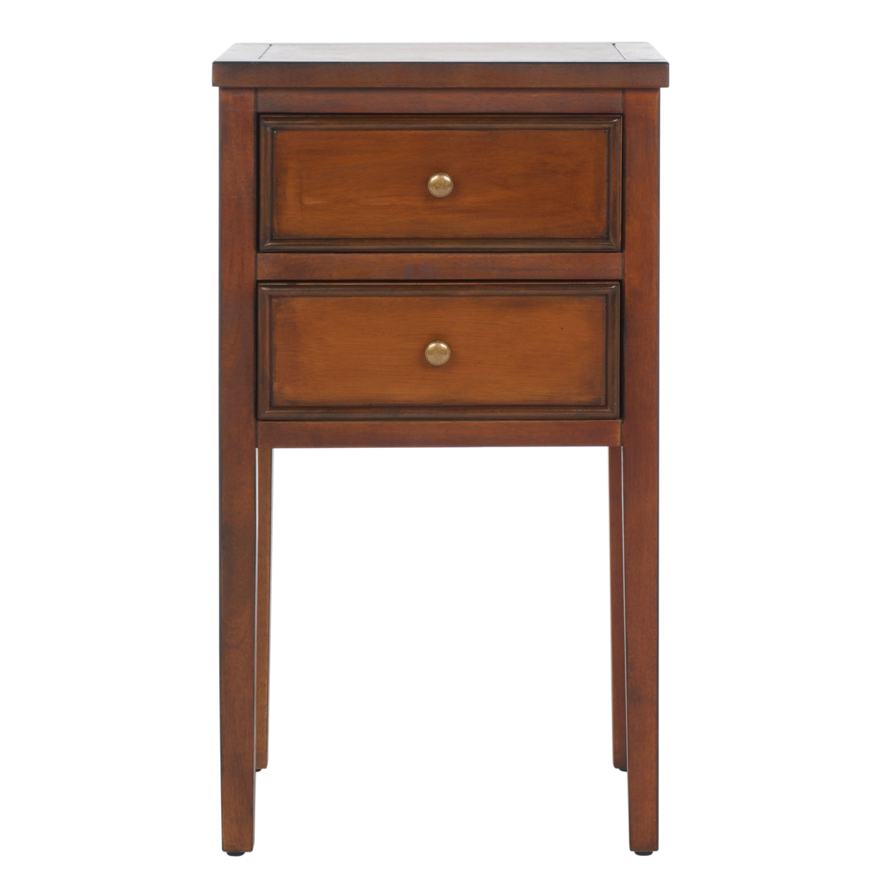 SAFAVIEH Toby Nightstand With Storage Drawers Brown