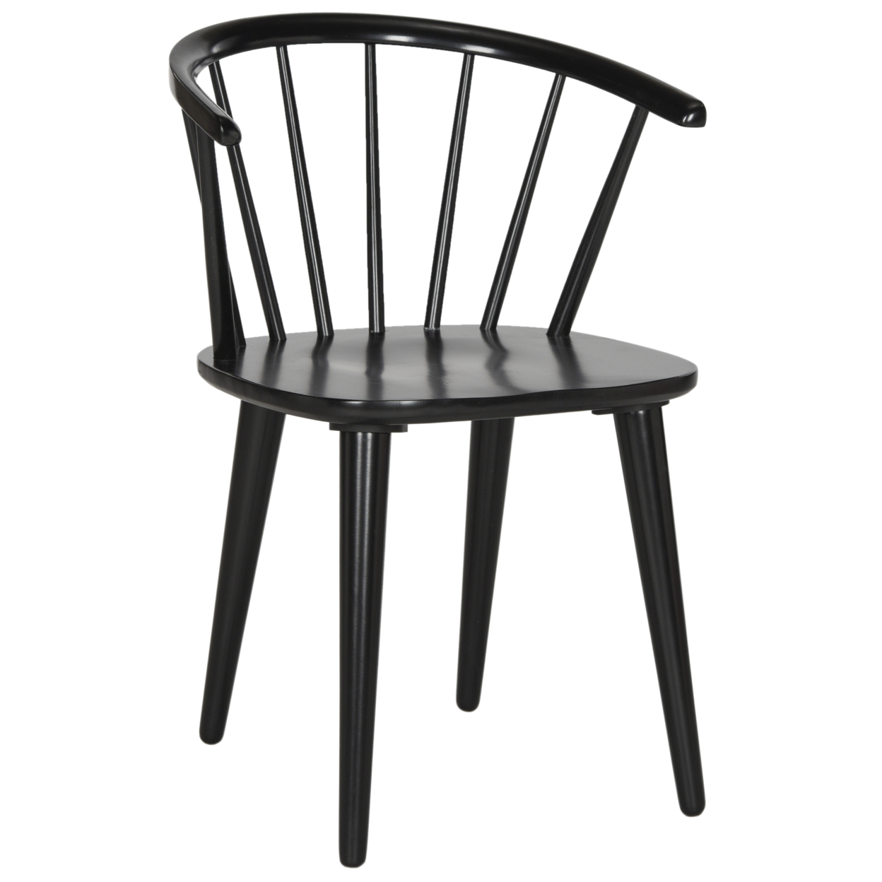 SAFAVIEH Blanchard 18''H Curved Spindle Side Chair Black