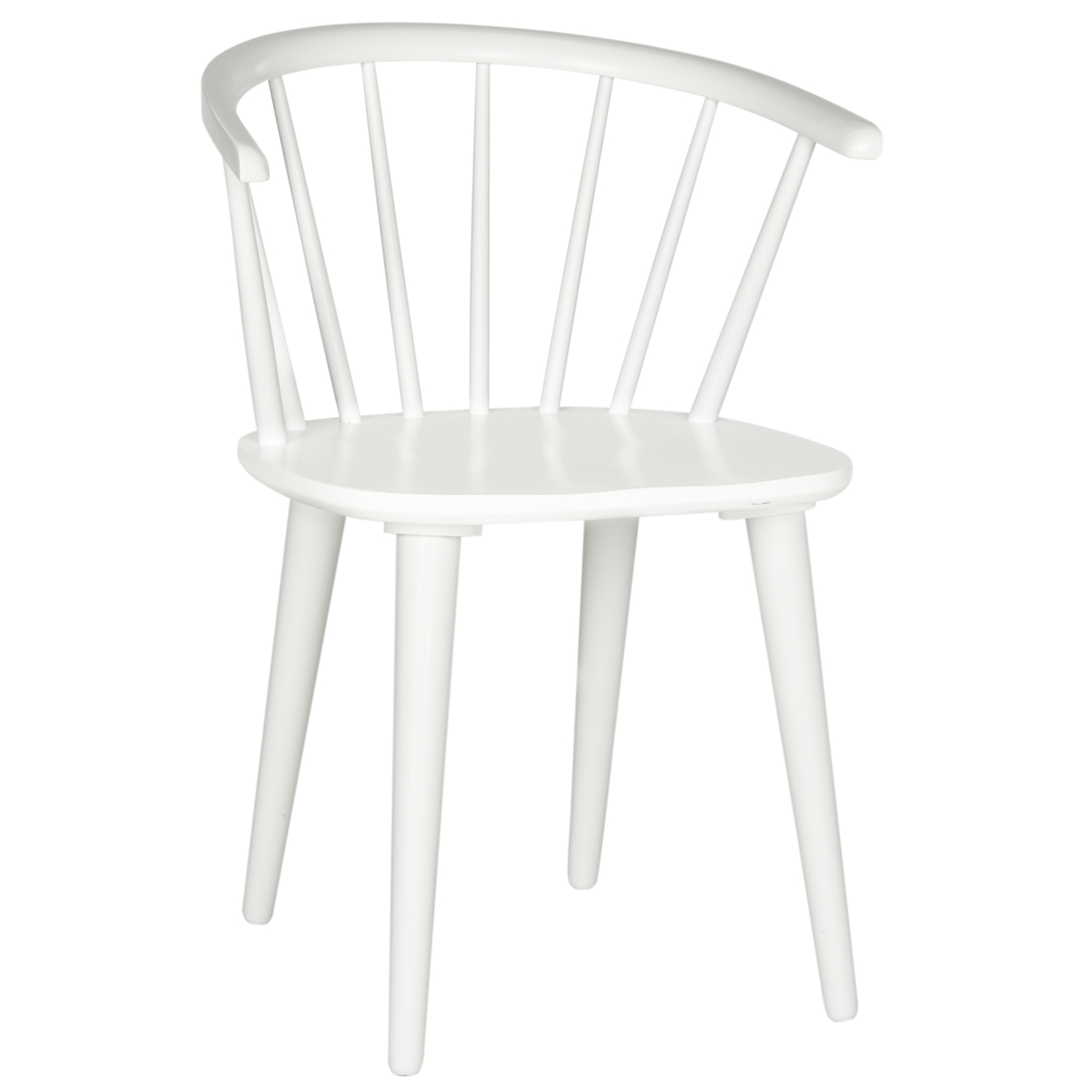SAFAVIEH Blanchard 18''H Curved Spindle Side Chair White