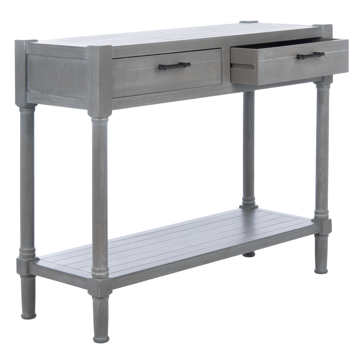 SAFAVIEH Filbert 2-Drawer Console Table White Wash Grey