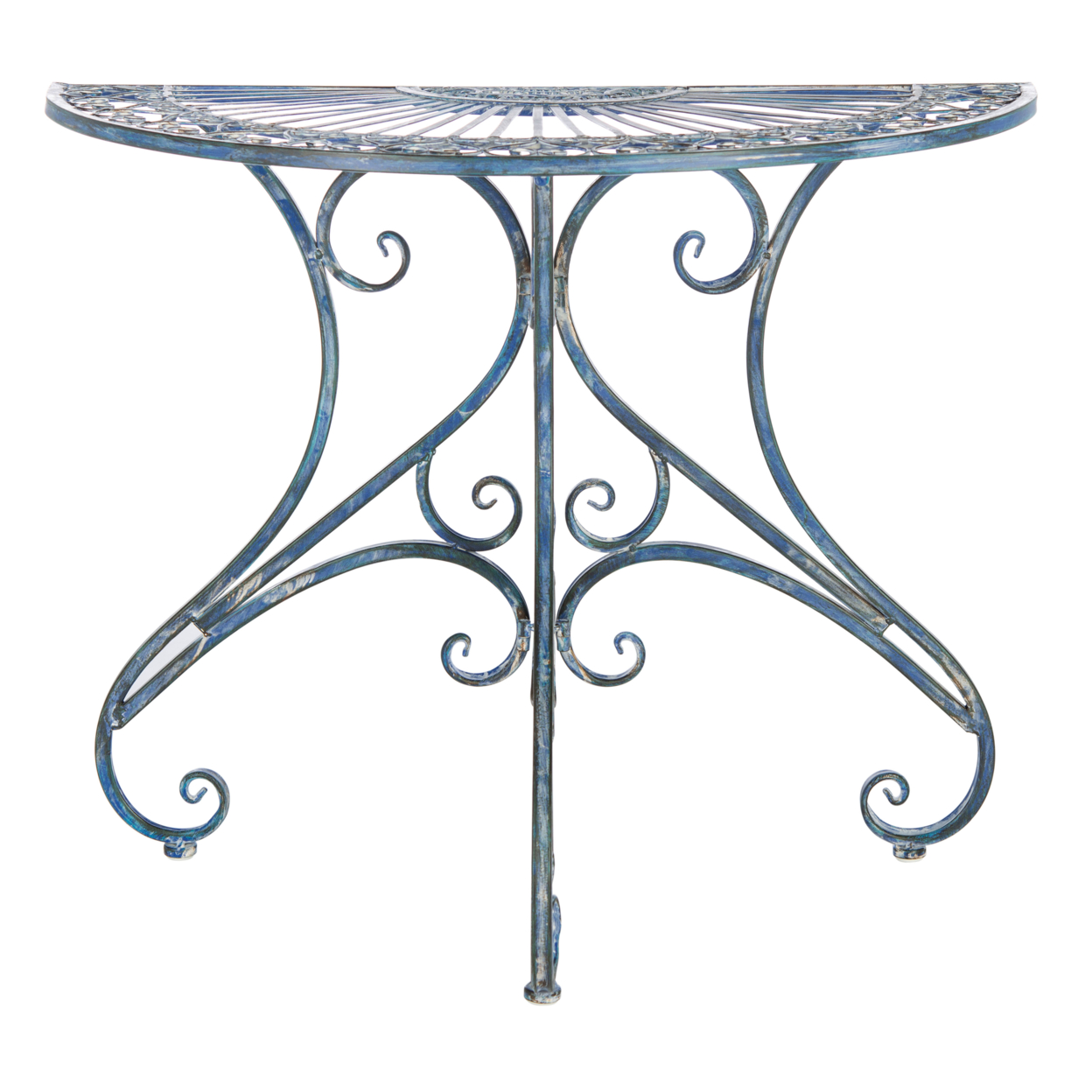 SAFAVIEH Outdoor Collection Annalise Accent Table Antique Blue
