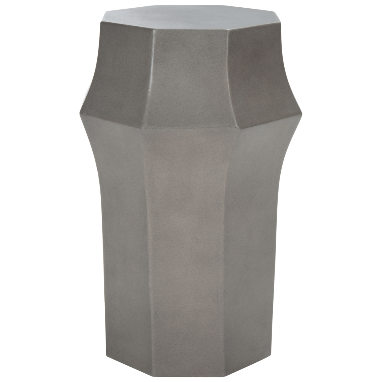 SAFAVIEH Outdoor Collection Klaudia Concrete Accent Table Dark Grey