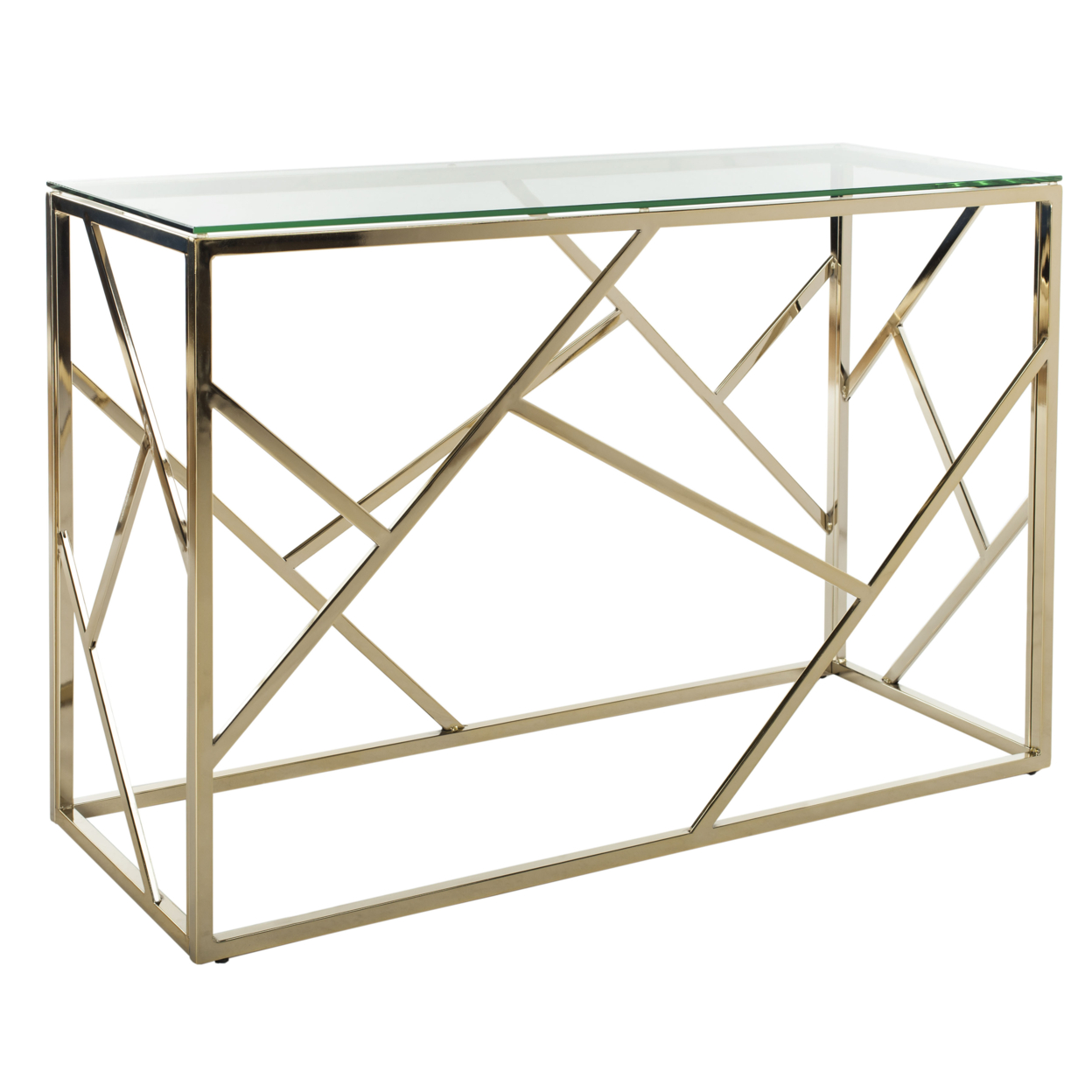 SAFAVIEH Namiko Console Table Clear / Brass