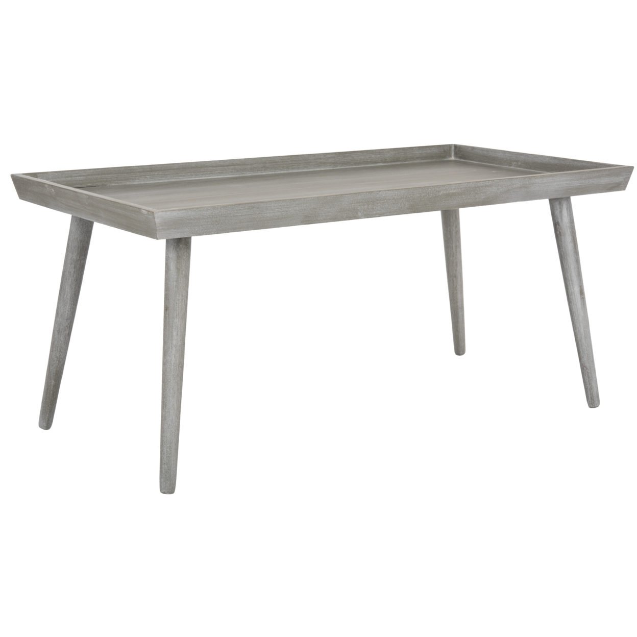 SAFAVIEH Nonie Coffee Table With Tray Top Slate / Grey