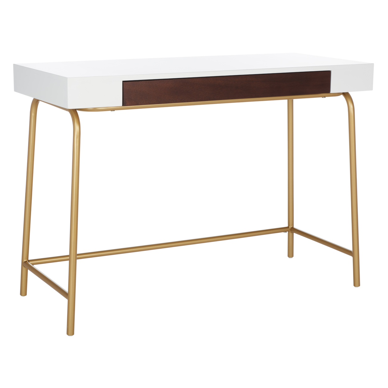 SAFAVIEH Nola 1-Drawer Desk White / Gold
