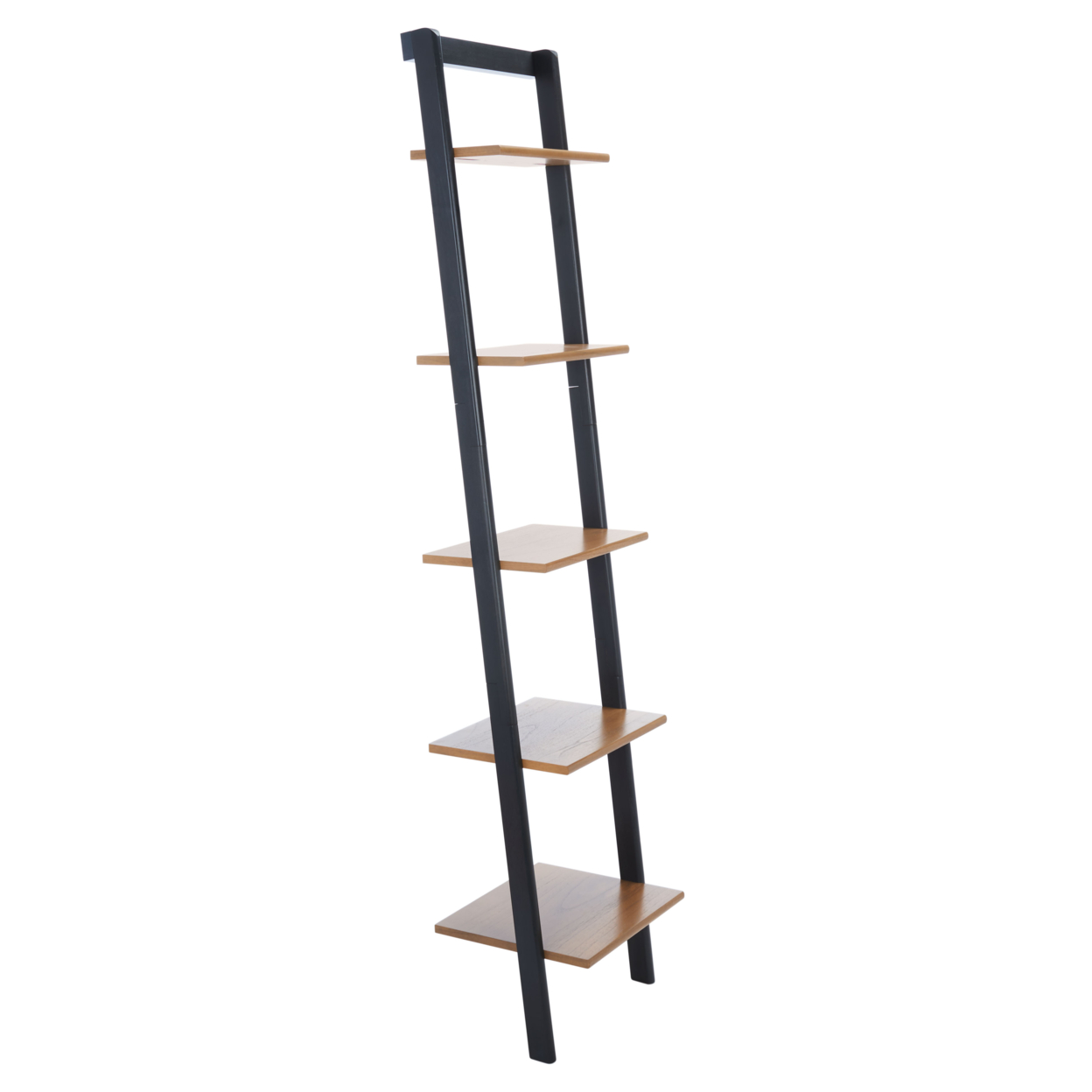 SAFAVIEH Allaire 5-Tier Leaning Etagere Natural/ Charcoal