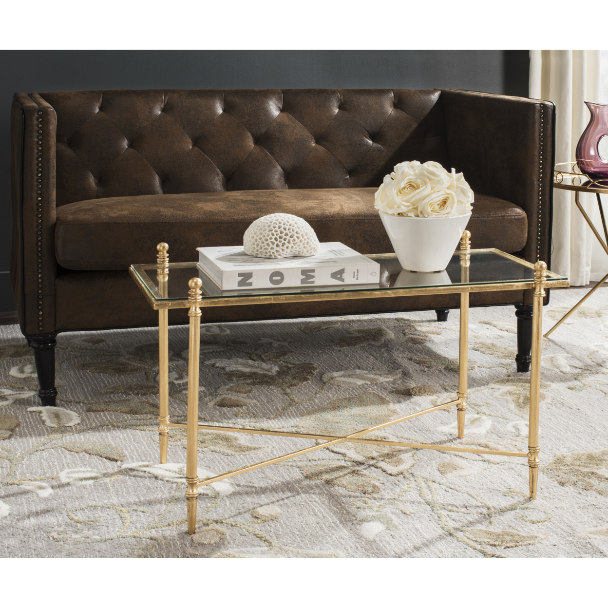 SAFAVIEH Tait Coffee Table Gold / Clear