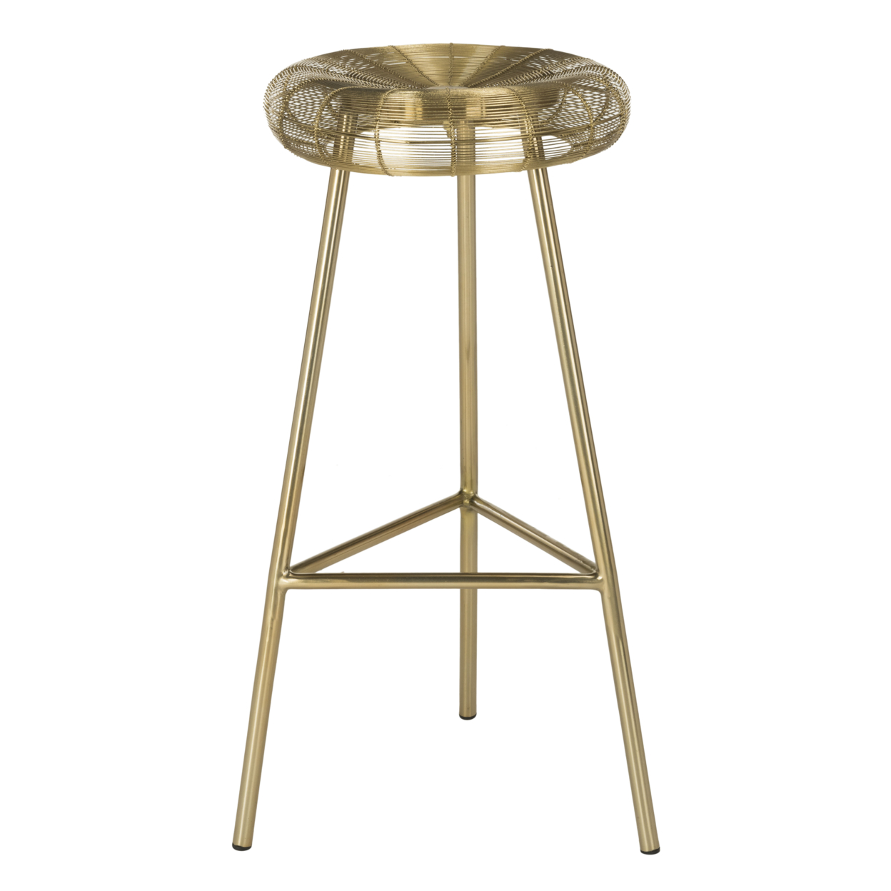 SAFAVIEH Addison Wire Weaved Contemporary Bar Stool Gold