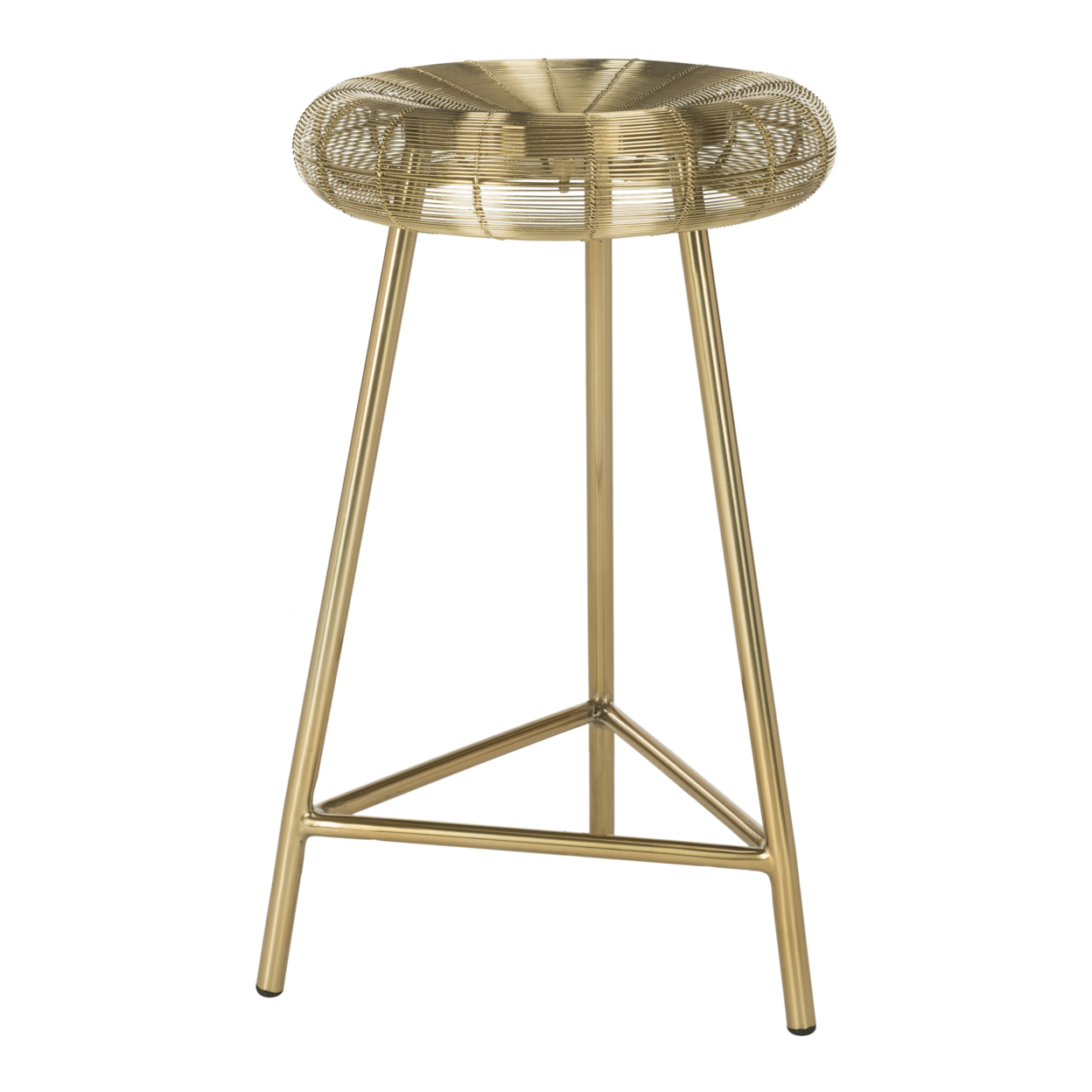 SAFAVIEH Addison Wire Weaved Contemporary Counter Stool Gold