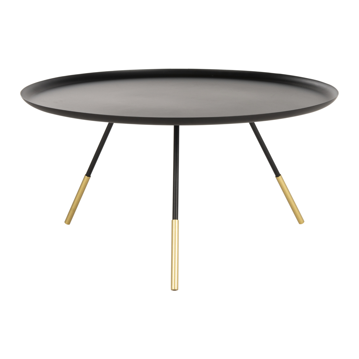 SAFAVIEH Orson Coffee Table With Metal Gold Cap Black/ Gold