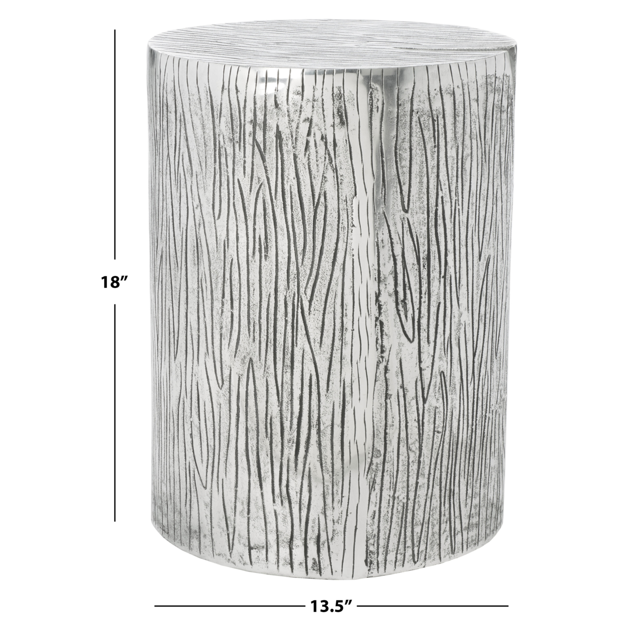 SAFAVIEH Forrest Metal Table Stool Silver