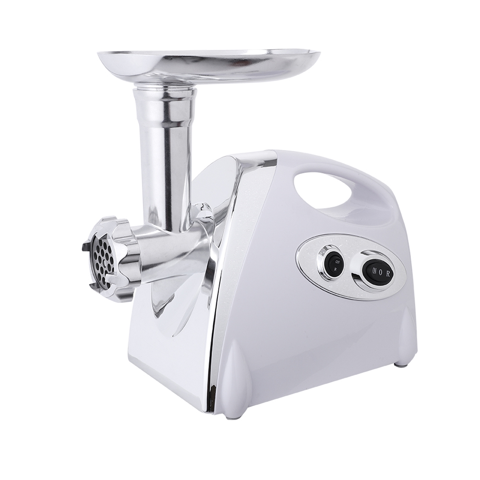 Electric Meat Grinder Sausage Maker with Handle - White
