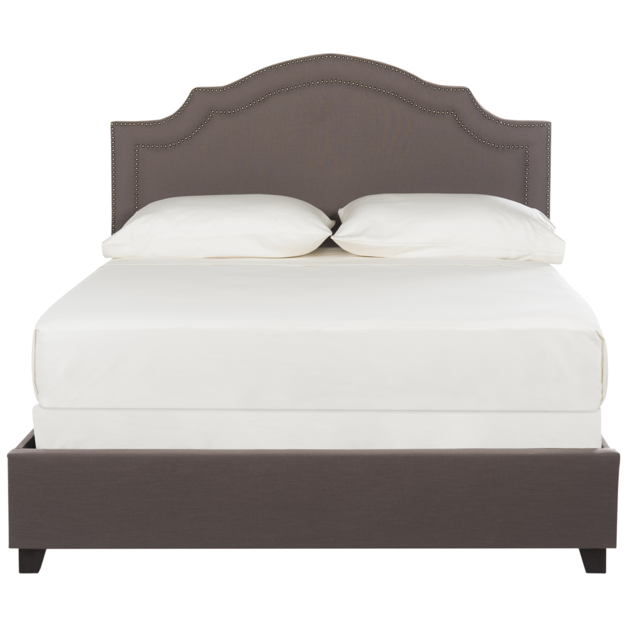 SAFAVIEH Theron Bed Dark Taupe Queen