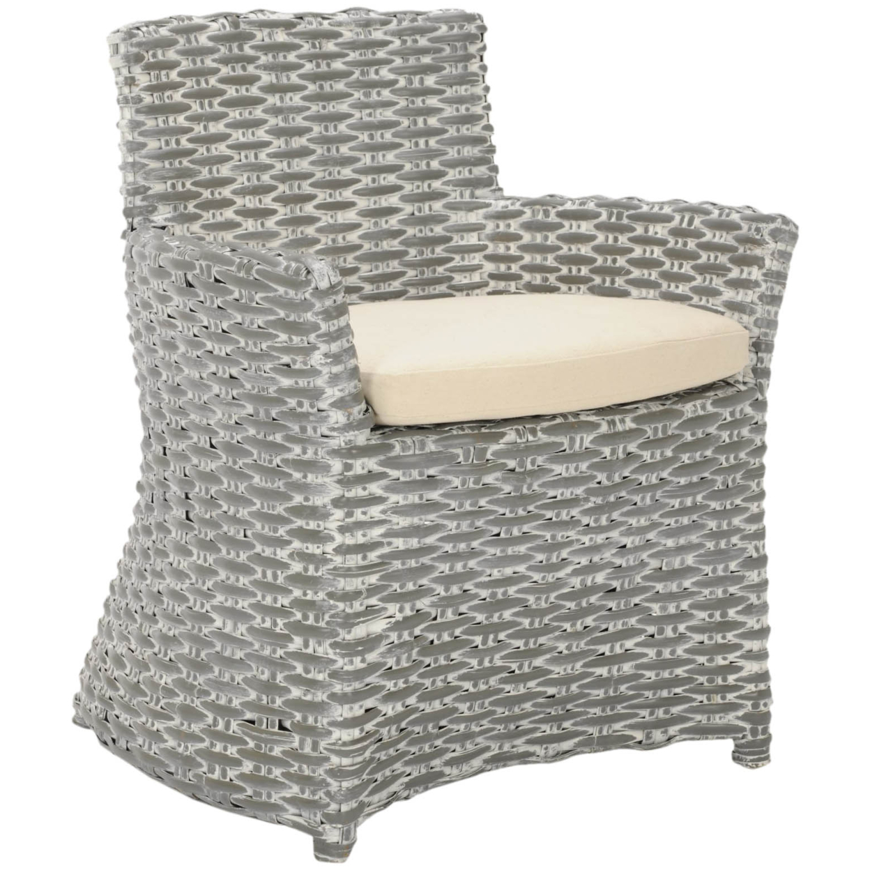 SAFAVIEH Cabana Rattan Arm Chair Grey