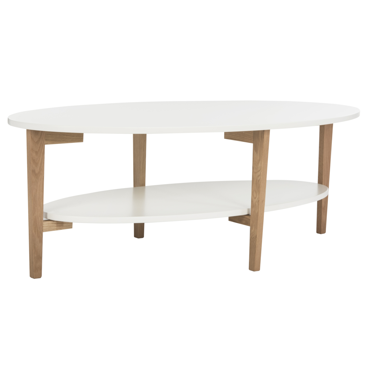 SAFAVIEH Woodruff Oval Coffee Table White / Oak