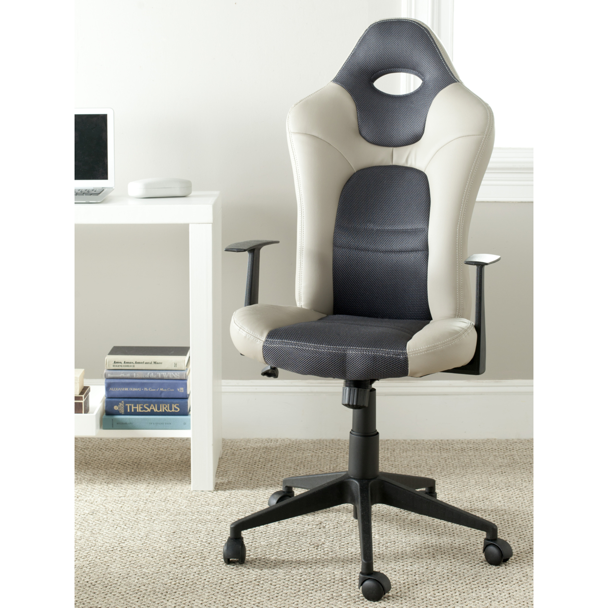 SAFAVIEH Belinda Desk Chair Black / Grey