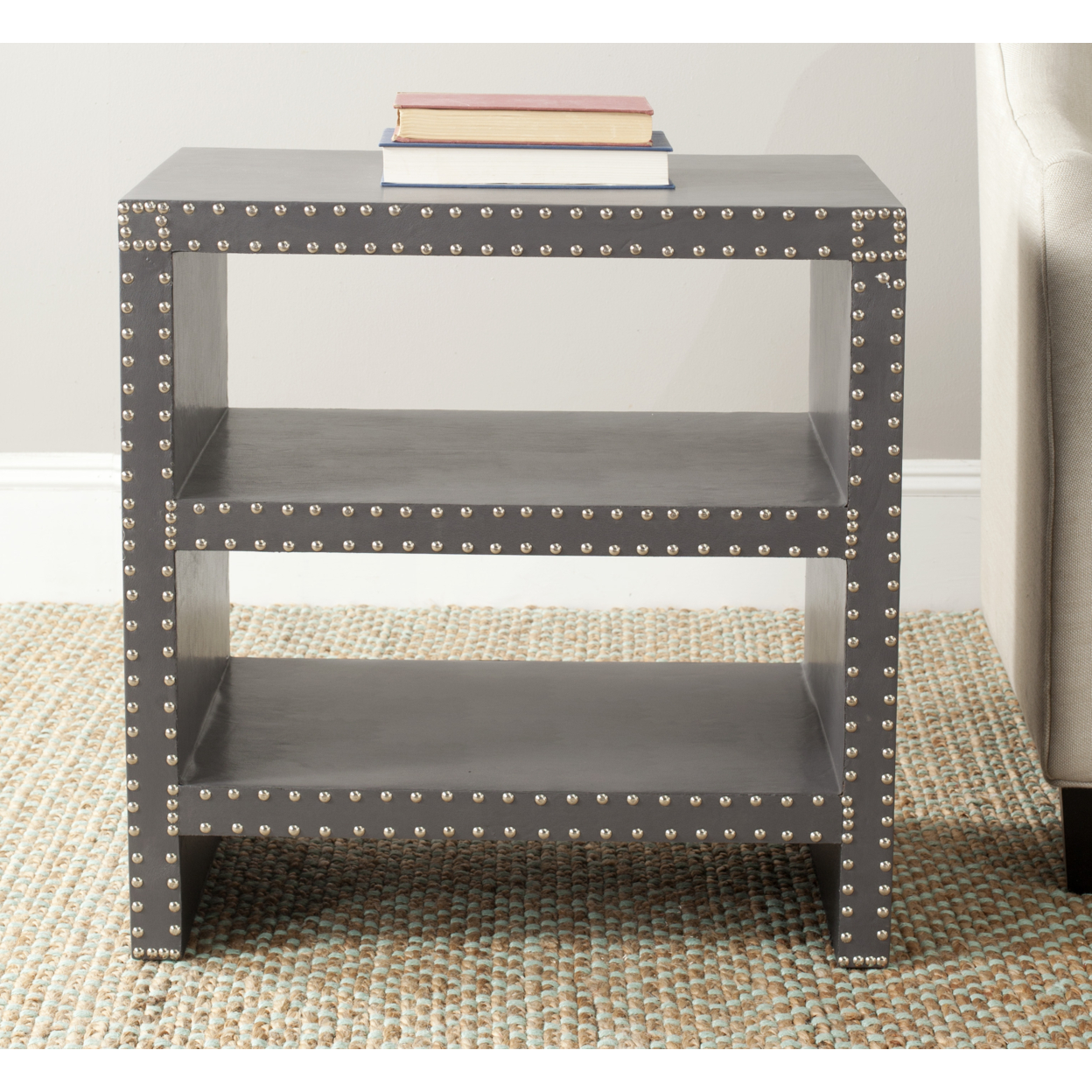 SAFAVIEH Lacey Two Tier Side Table Grey Grey
