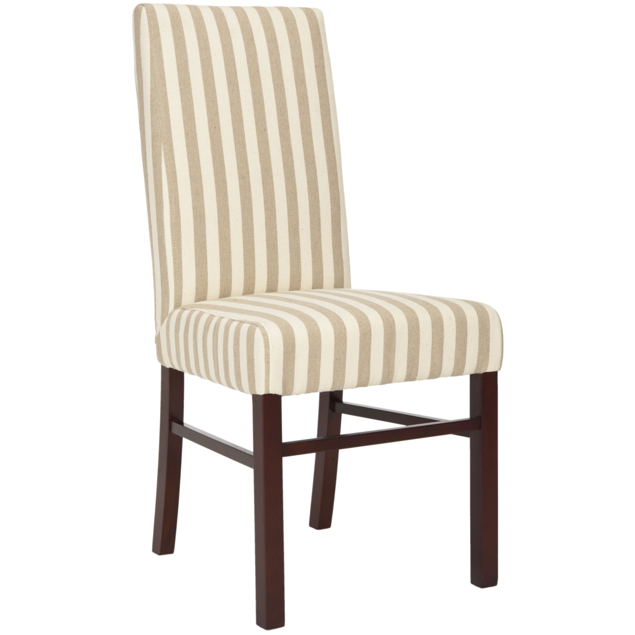 SAFAVIEH Classic 20''H Striped Side Chair Set Of 2 Tan / Cream