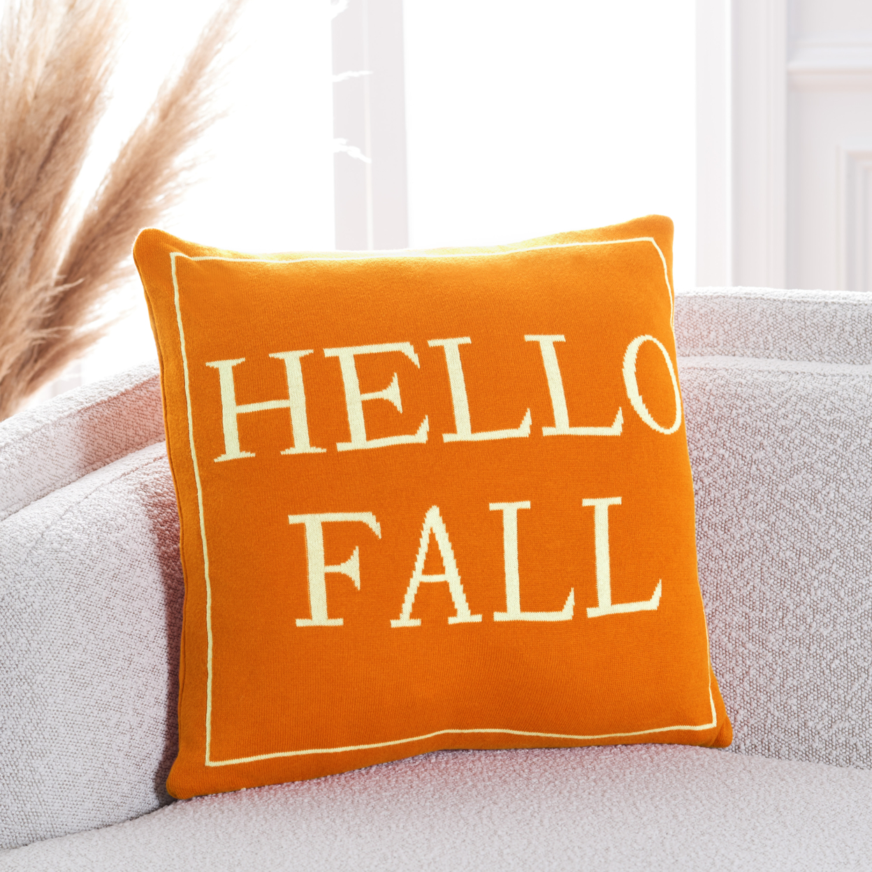 SAFAVIEH Fall Pillow Orange / Natural