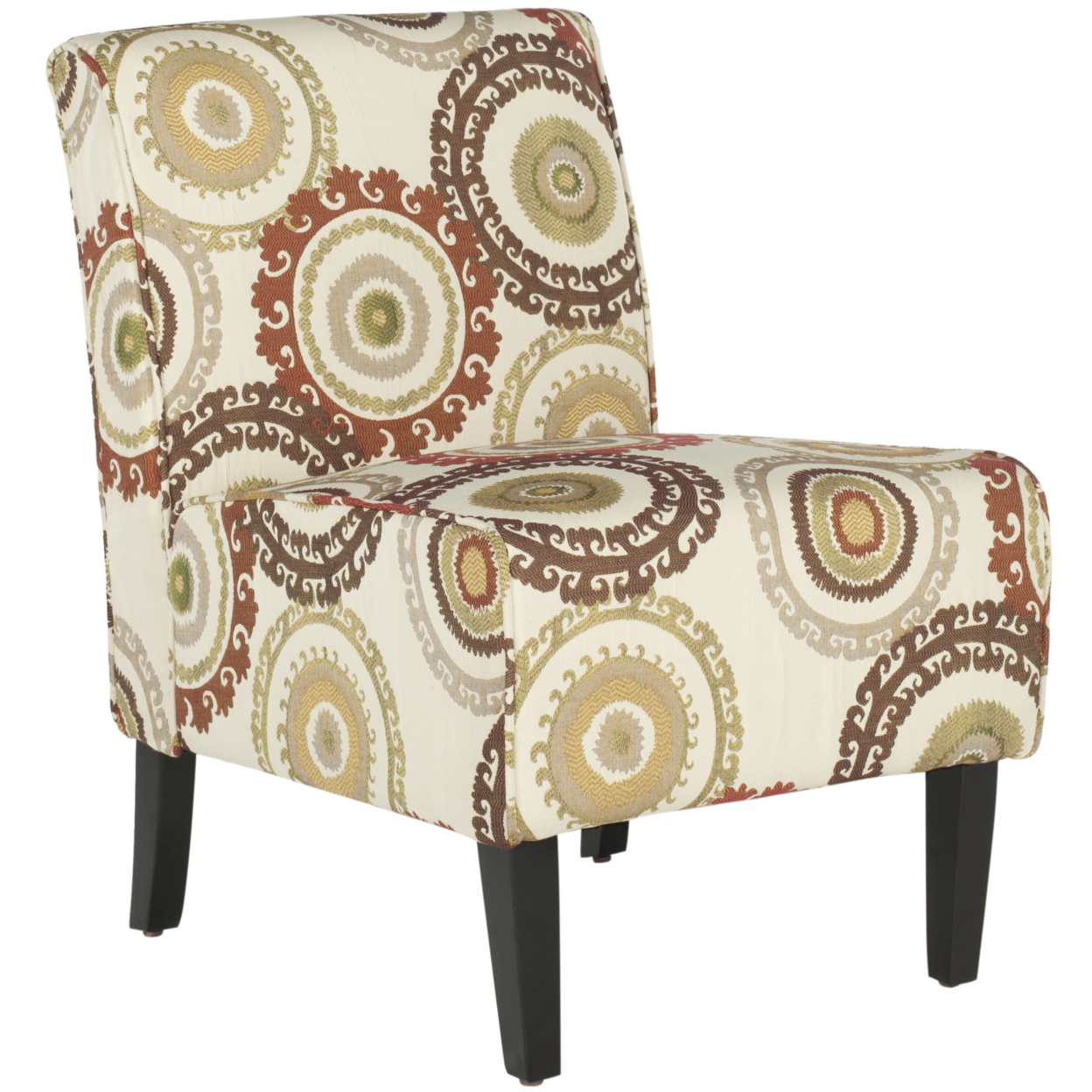 SAFAVIEH Marka Armless Club Chair Terracotta / Brown