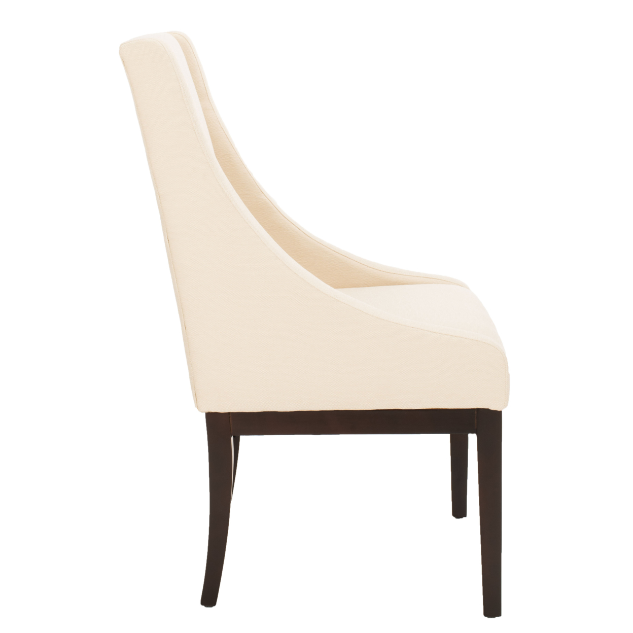 SAFAVIEH Fabric Sloping Arm Chair Cream / Fabric