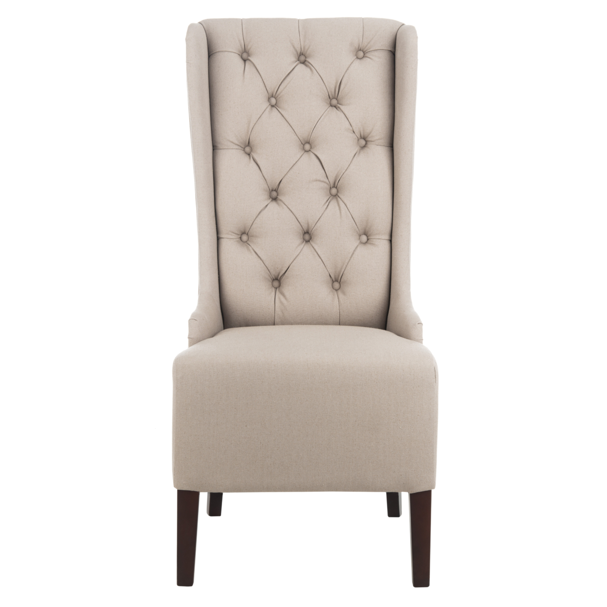 SAFAVIEH Bacall 20''H Linen Tufted Dining Chair Taupe