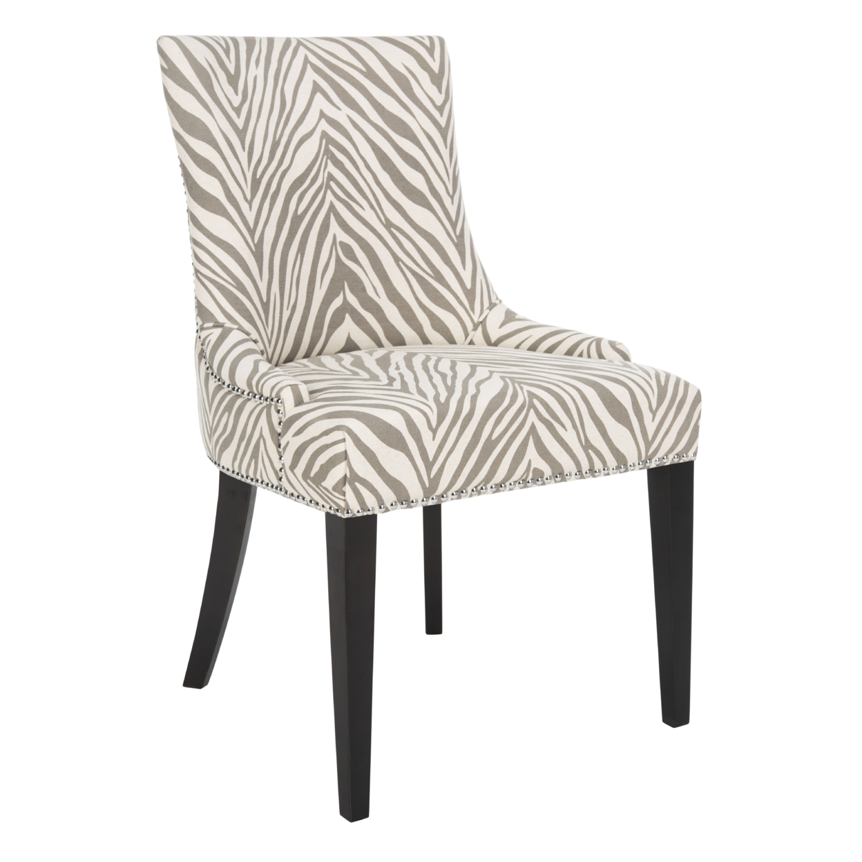 SAFAVIEH Becca 19''H Zebra Dining Chairs Ivory / Grey