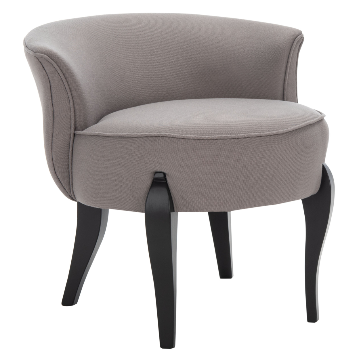 SAFAVIEH Mora French Leg Linen Vanity Chair Grey
