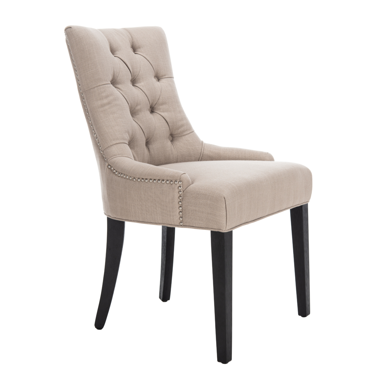 SAFAVIEH Abby 19''H Tufted Side Chair Set Of 2 True Taupe